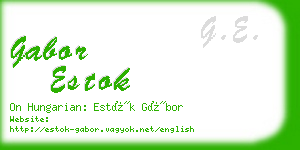 gabor estok business card